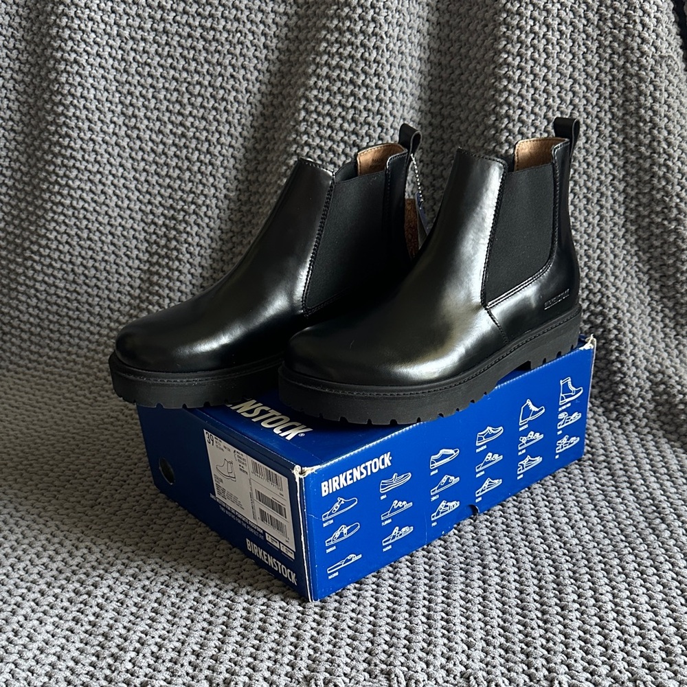 Birkenstock Stalon Chelsea Black Ankle Boots